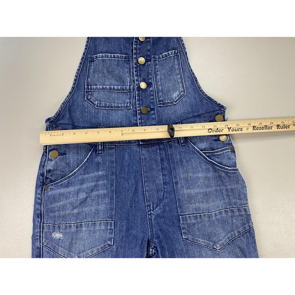 Billabong Denim Overalls Womens Small Blue Jean Bib Strappy Distressed 32x26 - Picture 4 of 8